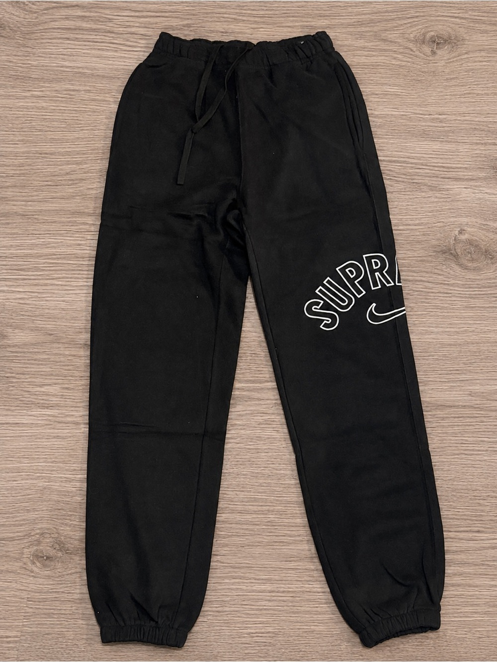 Nike x Supreme Black Embroidered Sweatpants - Size S - Like New